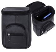 Saszetka męska skórzana do ręki piórnik czarna KOCHMANSKI 2602