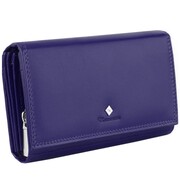 Kochmanski damski portfel skórzany fioletowy średni na dokumenty