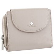 Kochmanski damski portfel skórzany mały beżowy cappuccino na karty