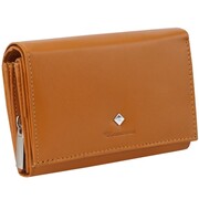 Kochmanski damski portfel skórzany brązowy kamelowy mały