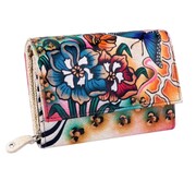 KOCHMANSKI skórzany portfel damski ręcznie malowany 4268