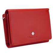 Kochmanski damski portfel czerwony skórzany mały portmonetka