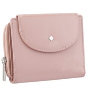 Kochmanski damski portfel skórzany mały pudrowy różowy zapinany