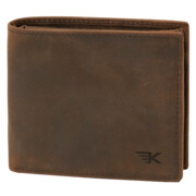 Męski portfel na karty cienki minimalistyczny brąz RFID Leo