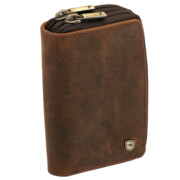 Podwójne skórzane etui na klucze skóra brązowe ARIZONA