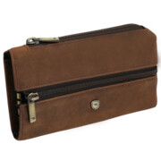 Etui na klucze skóra naturalna na zamek brązowe ARIZONA