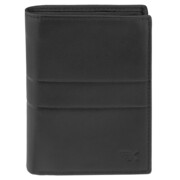 Pionowy portfel męski klasyczny czarny skóra Greg