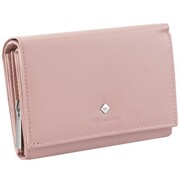 Kochmanski damski portfel ze skóry naturalnej pudrowy różowy mały