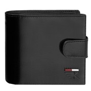 Pojemny skórzany portfel męski premium SmartPay poziomy z zapięciem William