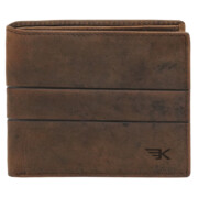 Mały portfel klasyczny brązowy skóra naturalna Leo