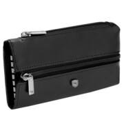 Etui na klucze skóra naturalna na zamek czarne OHIO