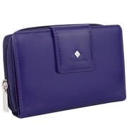 Kochmanski damski portfel ze skóry fioletowy duży rozkładany