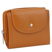 Kochmanski damski portfel ze skóry naturalnej mały brązowy kamel