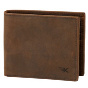 Minimalistyczny portfel na karty męski slim brąz RFID Leo