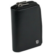 Podwójne etui na klucze skóra naturalna czarne OHIO