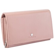 Kochmanski damski portfel ze skóry średni pudrowy różowy na dokumenty