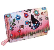 KOCHMANSKI skórzany portfel damski ręcznie malowany 4248