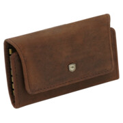 Etui na klucze skóra naturalna na zatrzask brązowe ARIZONA