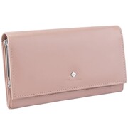 Kochmanski damski portfel różowy pudrowy skórzany duży na zatrzask