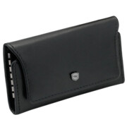 Etui na klucze skóra naturalna na zatrzask czarne OHIO