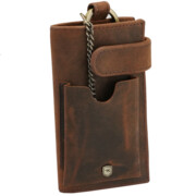 Etui na klucze pilot brązowe skórzane ARIZONA