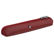 Etui na długopisy mini piórnik czerwone burgund skóra naturalna ISLA