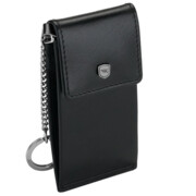 Skórzane etui na klucze z kółkiem czarne OHIO