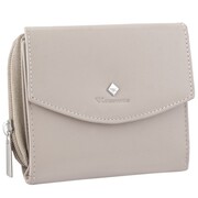 Kochmanski damski portfel skórzany mały beżowy cappuccino z kieszonkami