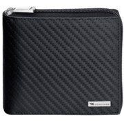 Skórzany portfel męski na zamek karbon skóra naturalna RFID Dubai