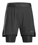Damskie krótkie spodenki sportowe 2w1 czarne CEP The Run