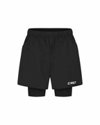 Damskie kompresyjne spodenki sportowe 2w1 CEP Core Run czarne