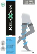 Pończochy przeciwżylakowe, samonośne z koronką, 140 DEN Plus - RelaxSan - Basic