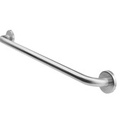 Uchwyt do łazienki i do WC na stałe naścienny biały 25 mm 60 cm Stal szczotkowana