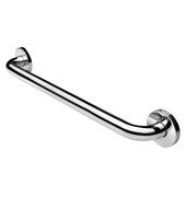 Uchwyt do łazienki i do WC na stałe naścienny biały 32 mm 60 cm Stal polerowana