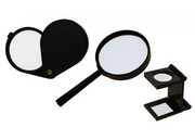 Zestaw trzech lup powiększających x2, x3 i x4