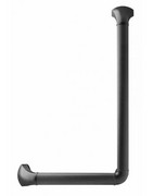 Uchwyt do łazienki i toalety stały elegancki Black Line 30 + 60 cm kąt 90°