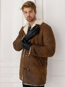 KLASYCZNY KOŻUCH MĘSKI Z KOŁNIERZEM SKÓRA OWCZA PREMIUM GOLD-S1