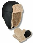 Czapka zimowa jesienna MERINO + rękawiczki set-merino-v1