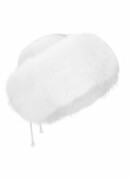 Naturalna czapka zimowa toczek z lisem GG-02