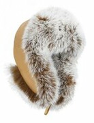 Naturalna czapka USZATKA PILOTKA Z z LISEM [JTK-F1]