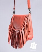 Torebka skórzana z frędzlami [S201]