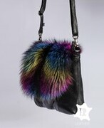 Torebka z futerkiem / tęczowa S1