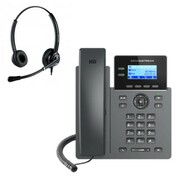 Telefon VoIP z słuchawką call center Grandstream GRP 2602P + Platora Pro-D Grandstream