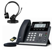 Telefon Yealink T43U z bezprzewodową słuchawką nagłowną Bluetooth PREMIUM na dwoje uszu Yealink