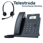 TELESTRADA Telefon VoIP z słuchawką call center Yealink T30 + Platora Pro-D Yealink