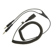 Jabra QD to 2x 3,5mm kabel spiralny 0,5-2m Jabra