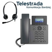 TELESTRADA Telefon VoIP z słuchawką call center Grandstream GRP 2601 + Platora Pro-D Grandstream