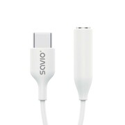 Savio AK-52 Adapter USB-C - Mini Jack 3,5 mm, Samsung Savio