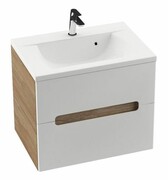 Szafka łazienkowa pod blat SD CLASSIC II 600 dwuszufladowa, biała/cappuccino [PRODUKT NOWY] RAVAK