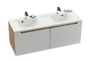 Szafka łazienkowa pod blat SD CLASSIC 1300 podwójna, dwuszufladowa, biała/cappuccino [PRODUKT NOWY] RAVAK